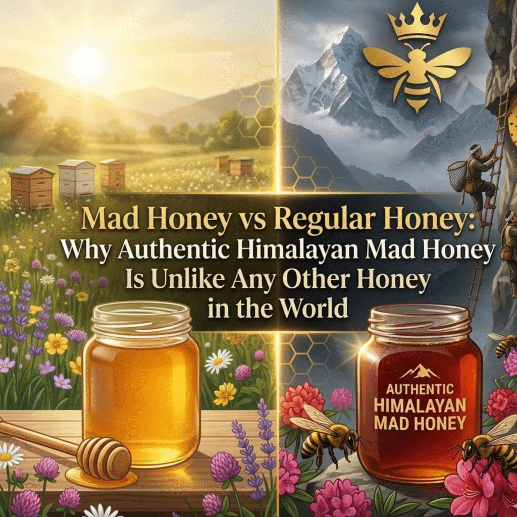 Mad Honey vs Regular Honey - Royal Mad Honey